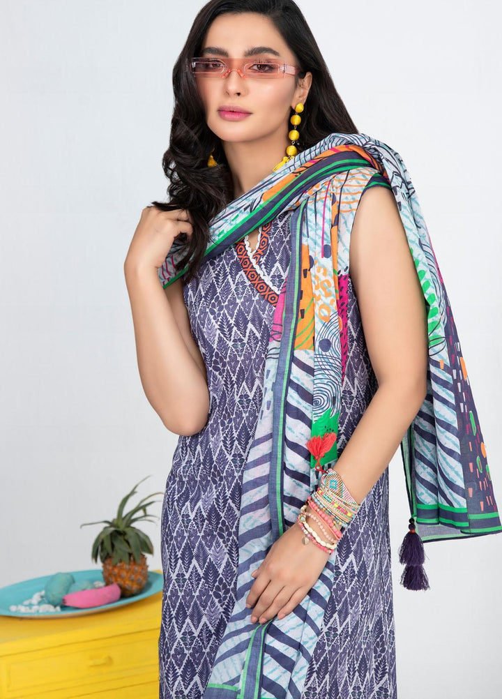 Lakhany Printed Lawn Suits Unstitched 3 Piece LSM21KP KPL-2024-A - Summer Collection