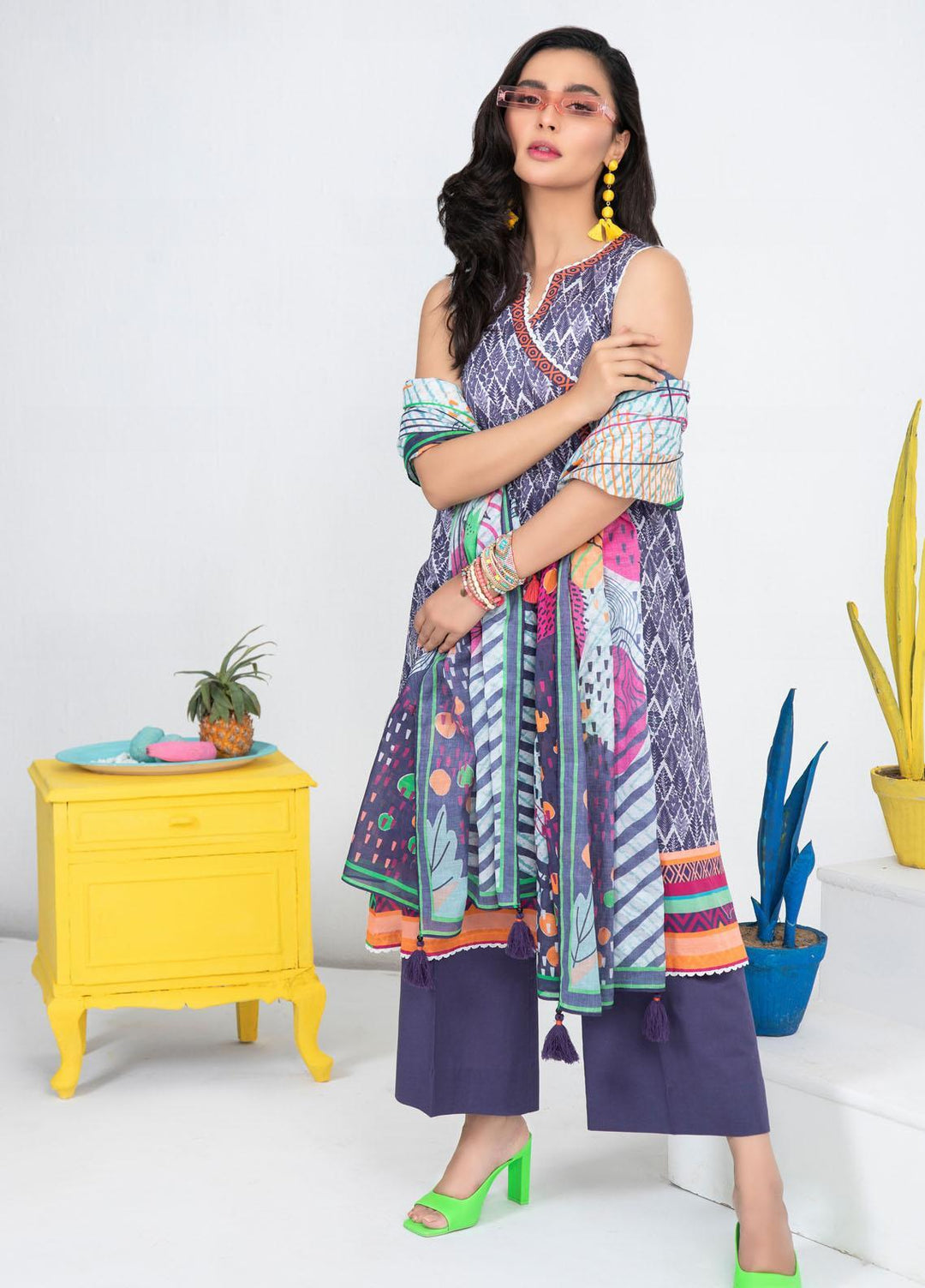 Lakhany Printed Lawn Suits Unstitched 3 Piece LSM21KP KPL-2024-A - Summer Collection
