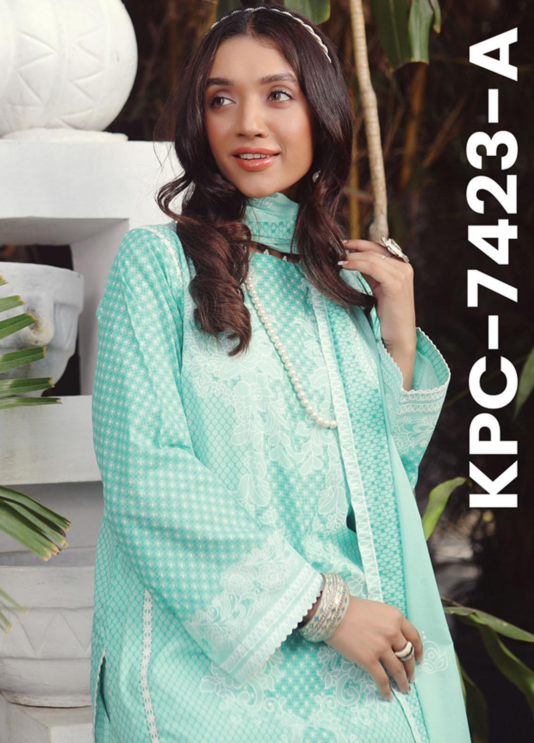 Komal Prints By Lakhany Printed Lawn Suits Unstitched 3 Piece LSM22KP KPC-7423-A - Summer Collection