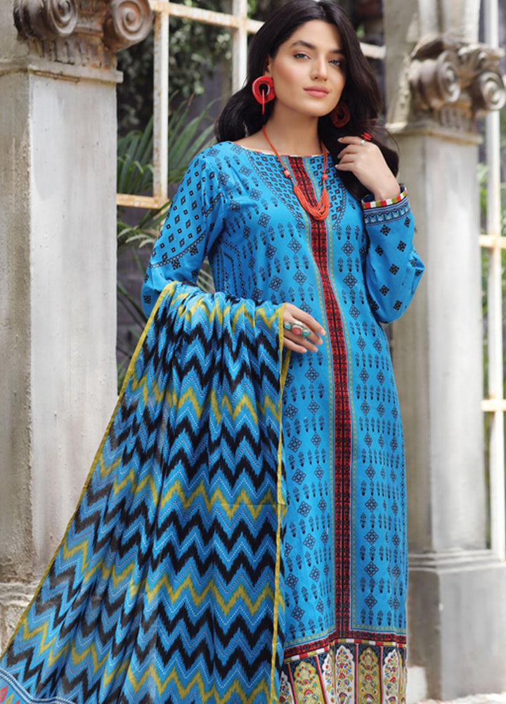 Komal Prints By Lakhany Printed Lawn Suits Unstitched 3 Piece LSM22KP KPC-7425-B - Summer Collection