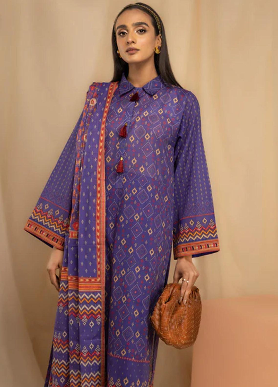 Lakhany Printed Lawn Suits Unstitched 3 Piece LSM23KP KPC-SR-0095-A - Summer Collection