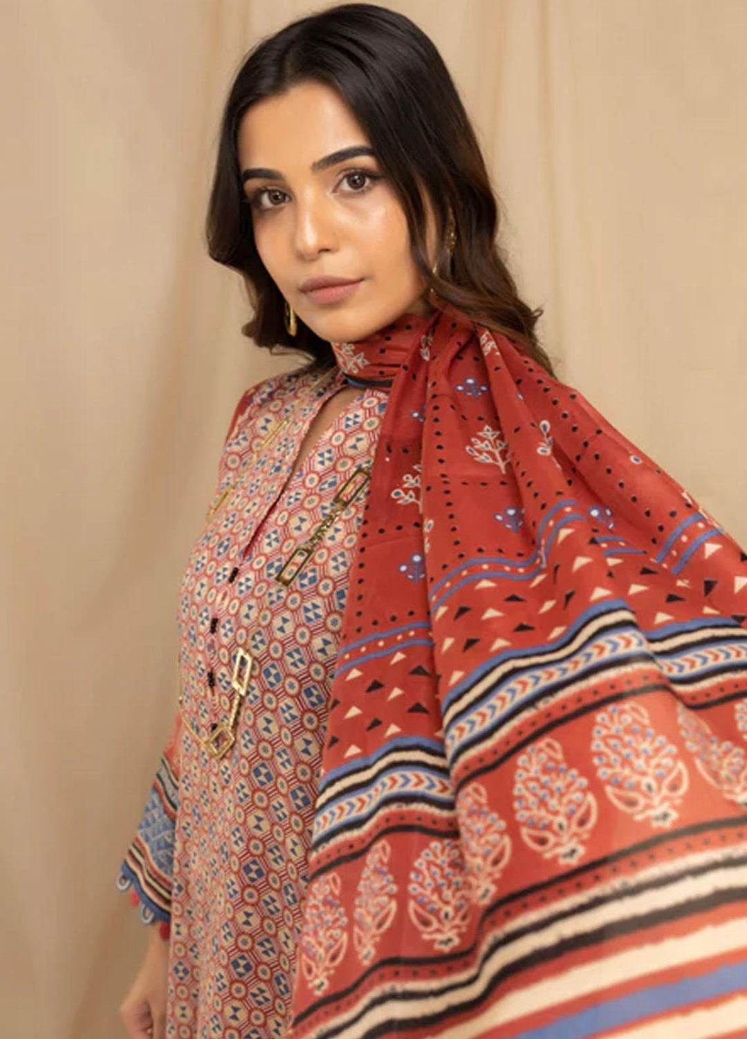 Lakhany Printed Lawn Suits Unstitched 3 Piece LSM23KP KPC-SR-0096-A - Summer Collection