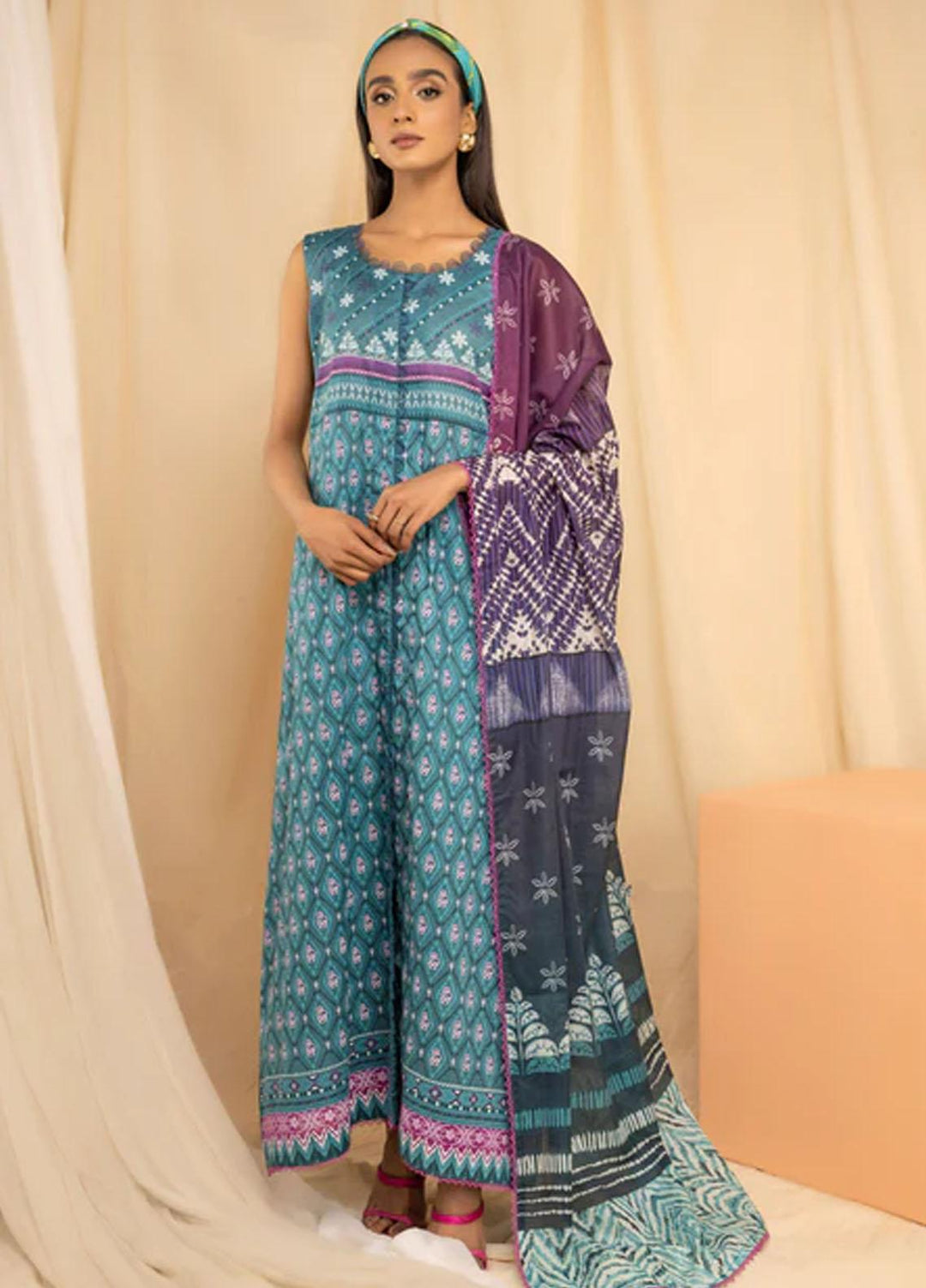 Lakhany Printed Lawn Suits Unstitched 3 Piece LSM23KP KPC-ZH-0031-A - Summer Collection