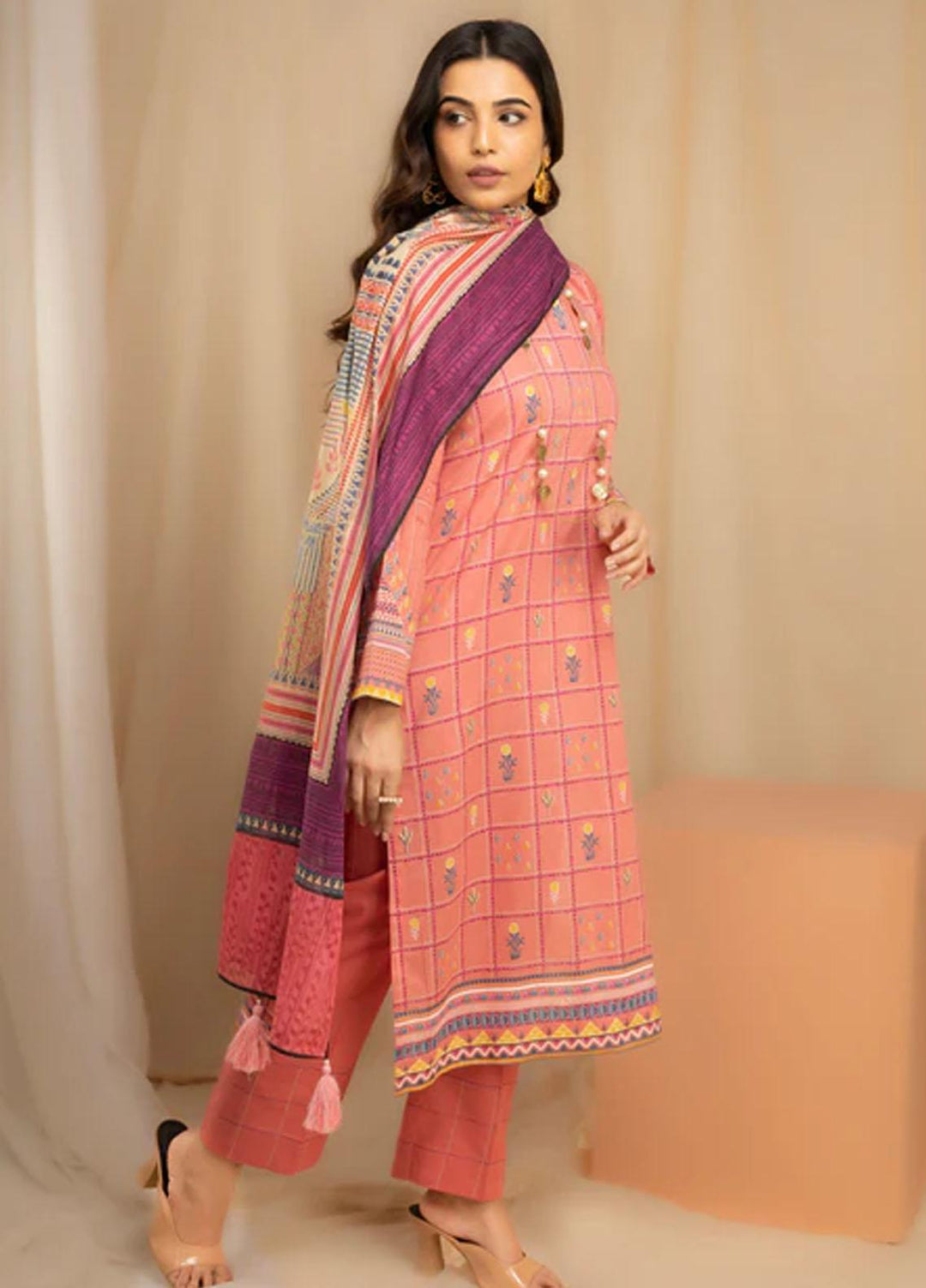 Lakhany Printed Lawn Suits Unstitched 3 Piece LSM23KP KPC-ZH-0032-B - Summer Collection