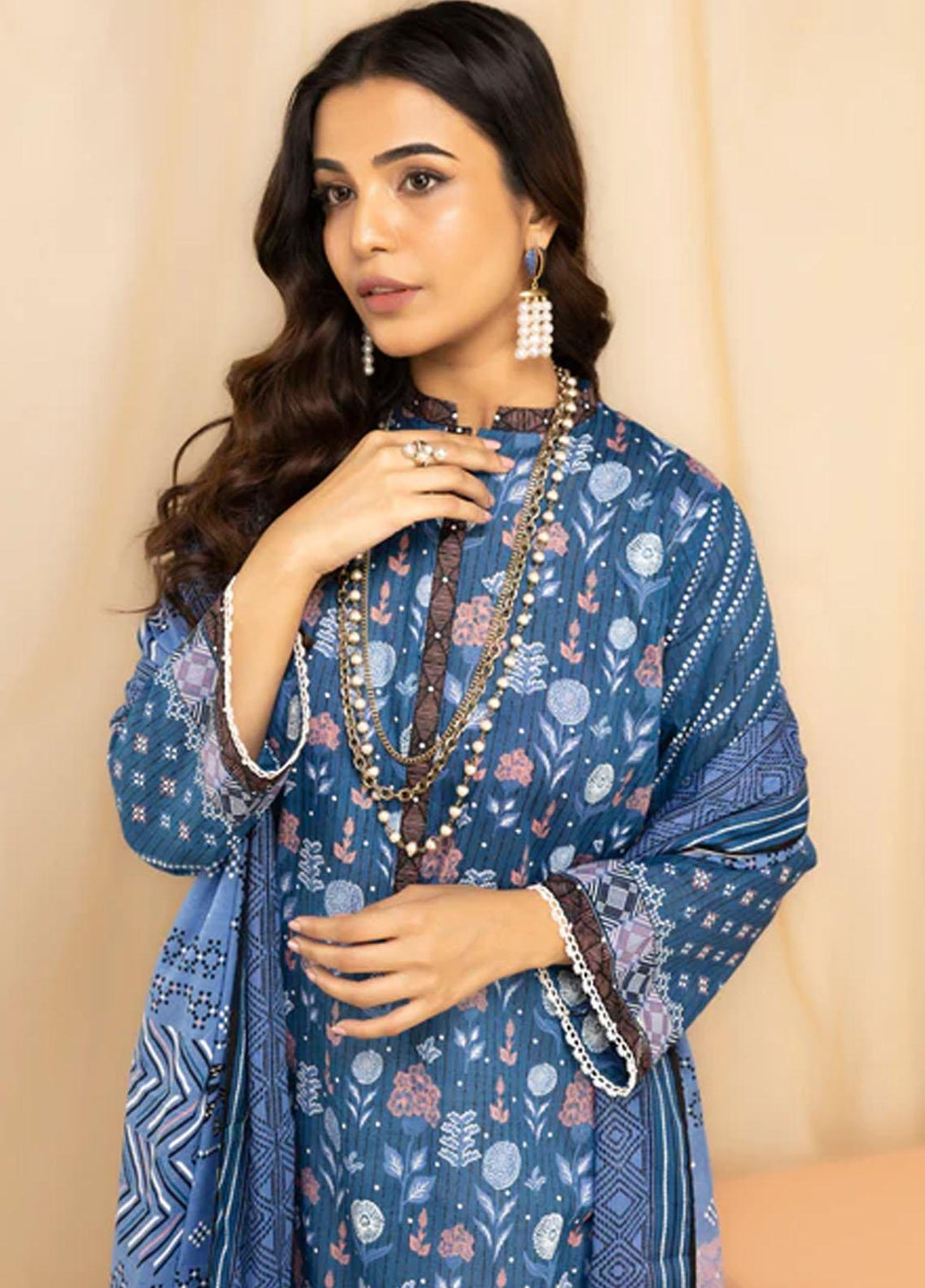 Lakhany Printed Lawn Suits Unstitched 3 Piece LSM23KP KPC-ZH-0033-A - Summer Collection
