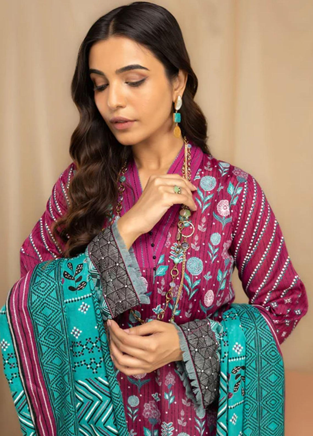 Lakhany Printed Lawn Suits Unstitched 3 Piece LSM23KP KPC-ZH-0033-B - Summer Collection