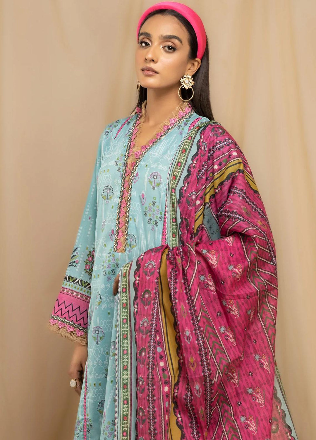 Lakhany Printed Lawn Suits Unstitched 3 Piece LSM23KP KPC-EA-0429-B - Summer Collection