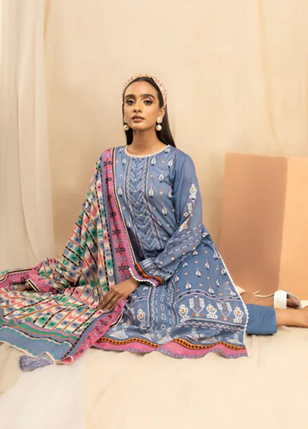 Lakhany Printed Lawn Suits Unstitched 3 Piece LSM23KP KPC-EA-0430-B - Summer Collection