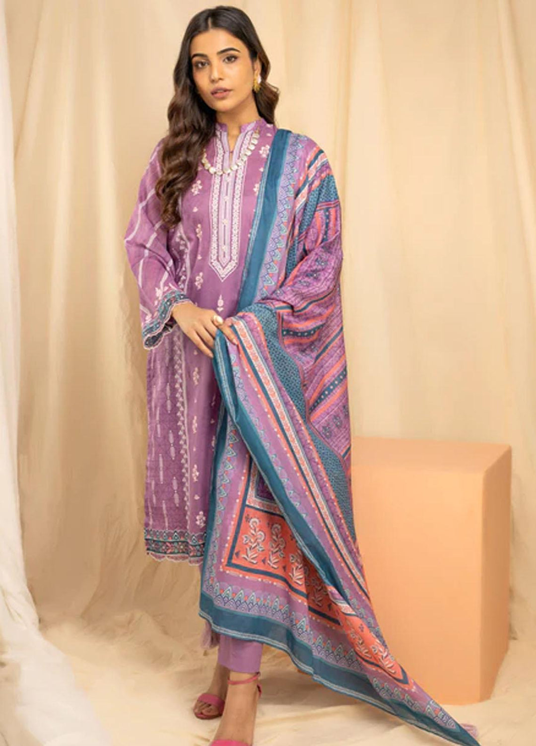 Lakhany Printed Lawn Suits Unstitched 3 Piece LSM23KP KPC-RN-0033-A - Summer Collection