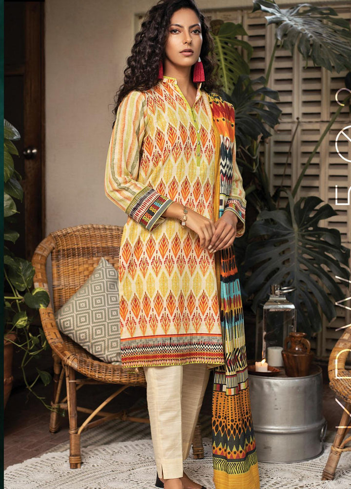 Lakhany Printed Khaddar Suits Unstitched 3 Piece LSM21KK KPW-502 - Winter Collection