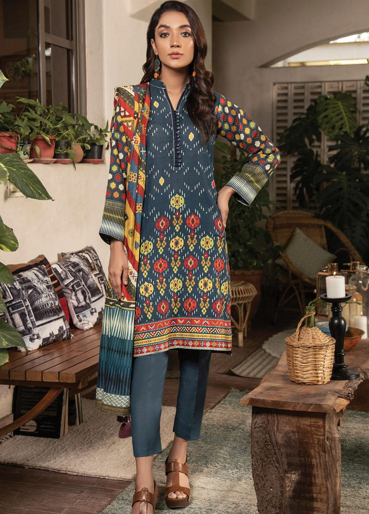 Lakhany Printed Khaddar Suits Unstitched 3 Piece LSM21KK KPW-504 - Winter Collection