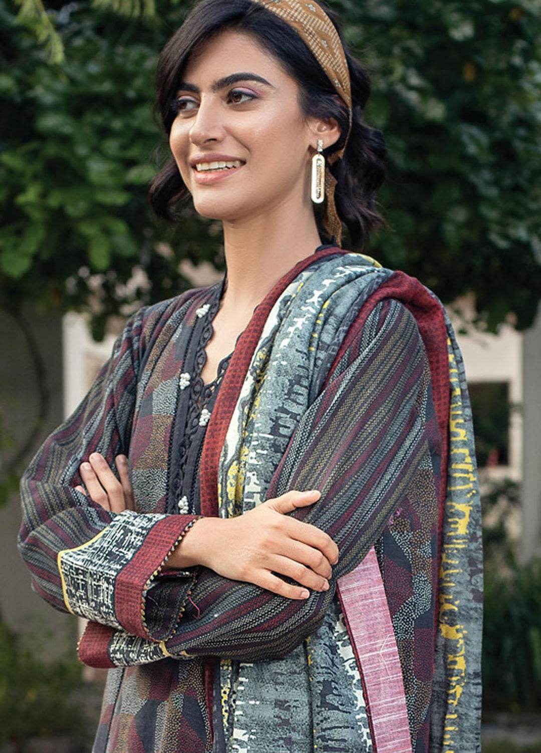 Lakhany Printed Khaddar Suits Unstitched 3 Piece LSM21KK KPW-509 - Winter Collection
