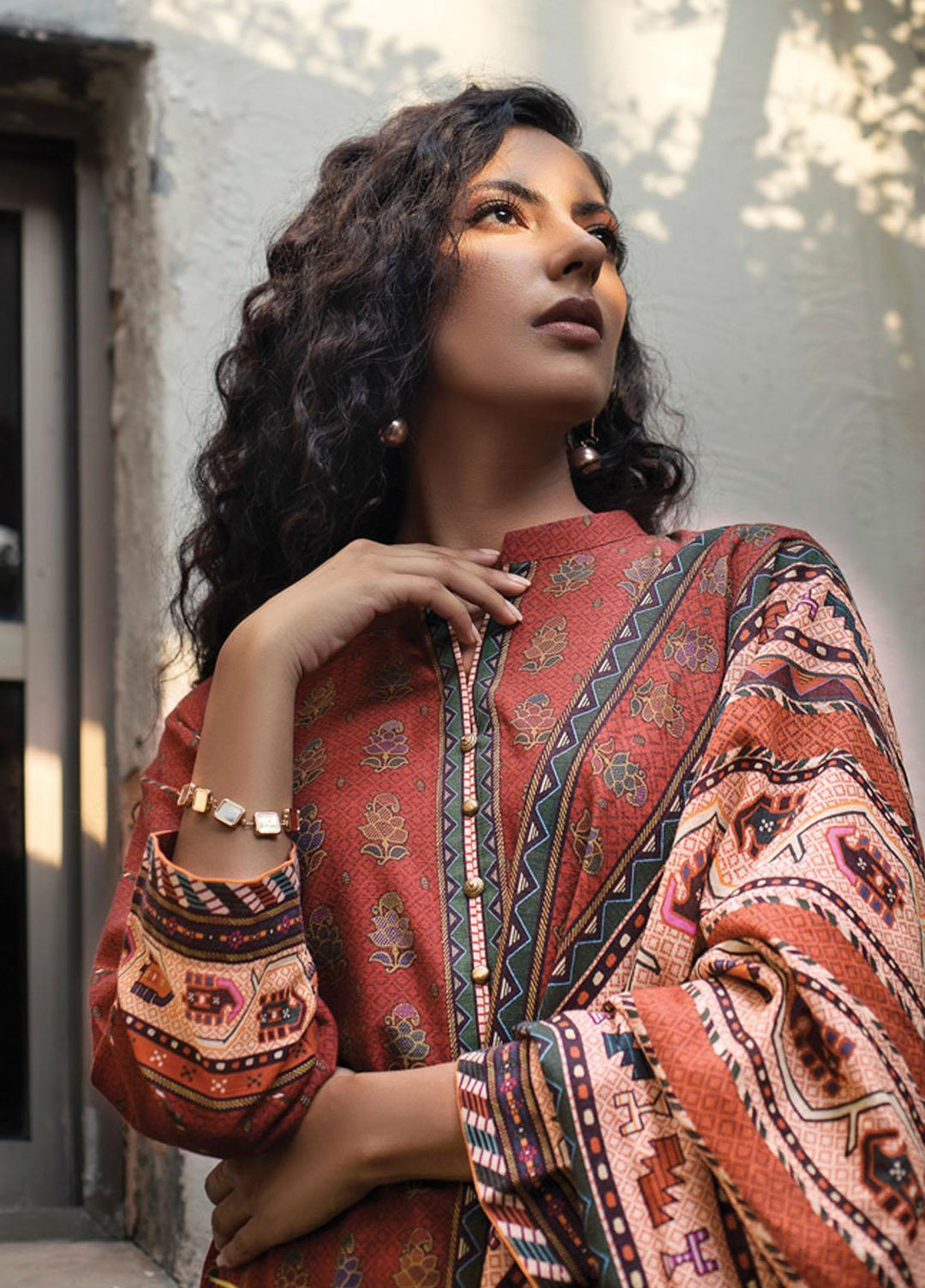 Lakhany Printed Khaddar Suits Unstitched 3 Piece LSM21KK KPW-510 - Winter Collection