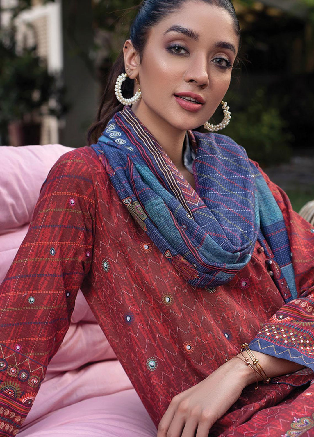 Lakhany Printed Khaddar Suits Unstitched 3 Piece LSM21KK KPW-511 - Winter Collection