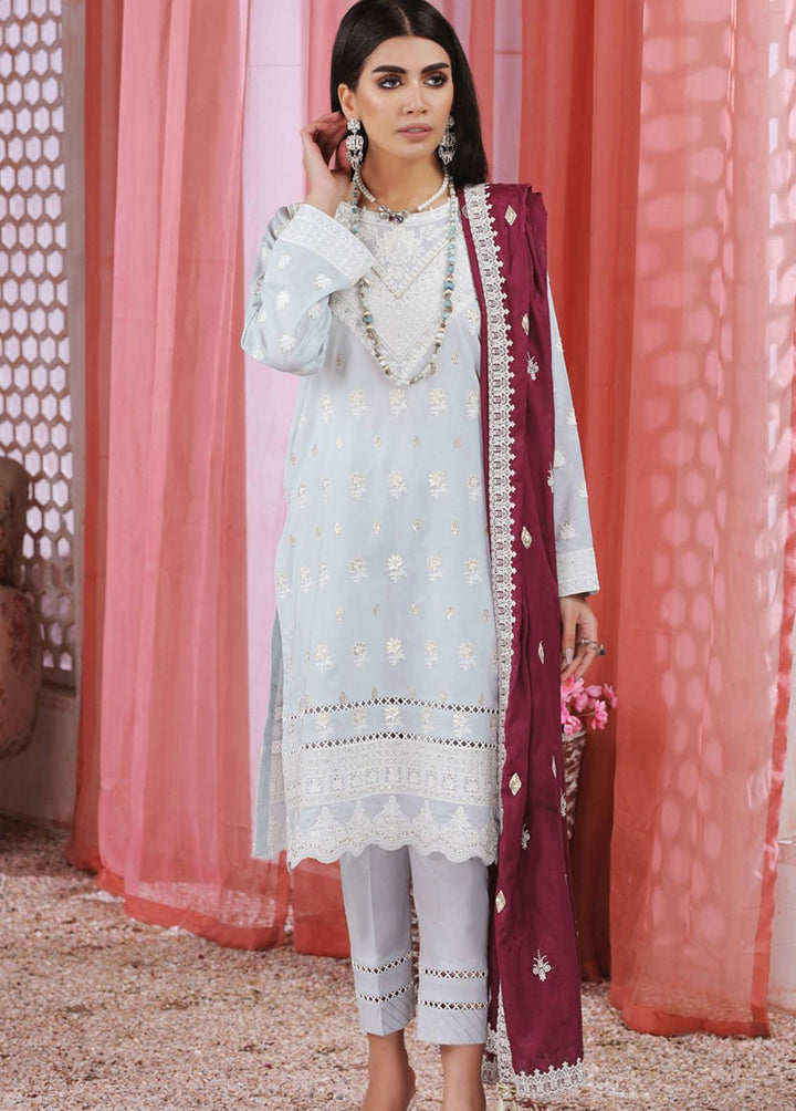 Luckhnowi By Lakhany Embroidered Lawn Suits Unstitched 3 Piece LSM22LF LFE-5017 - Festive Collection