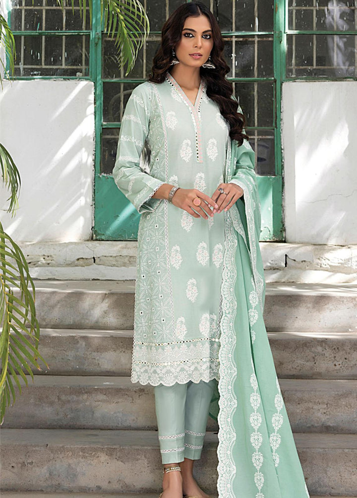 Luckhnowi By Lakhany Embroidered Lawn Suits Unstitched 3 Piece LSM23L LED-0021 - Premium Collection