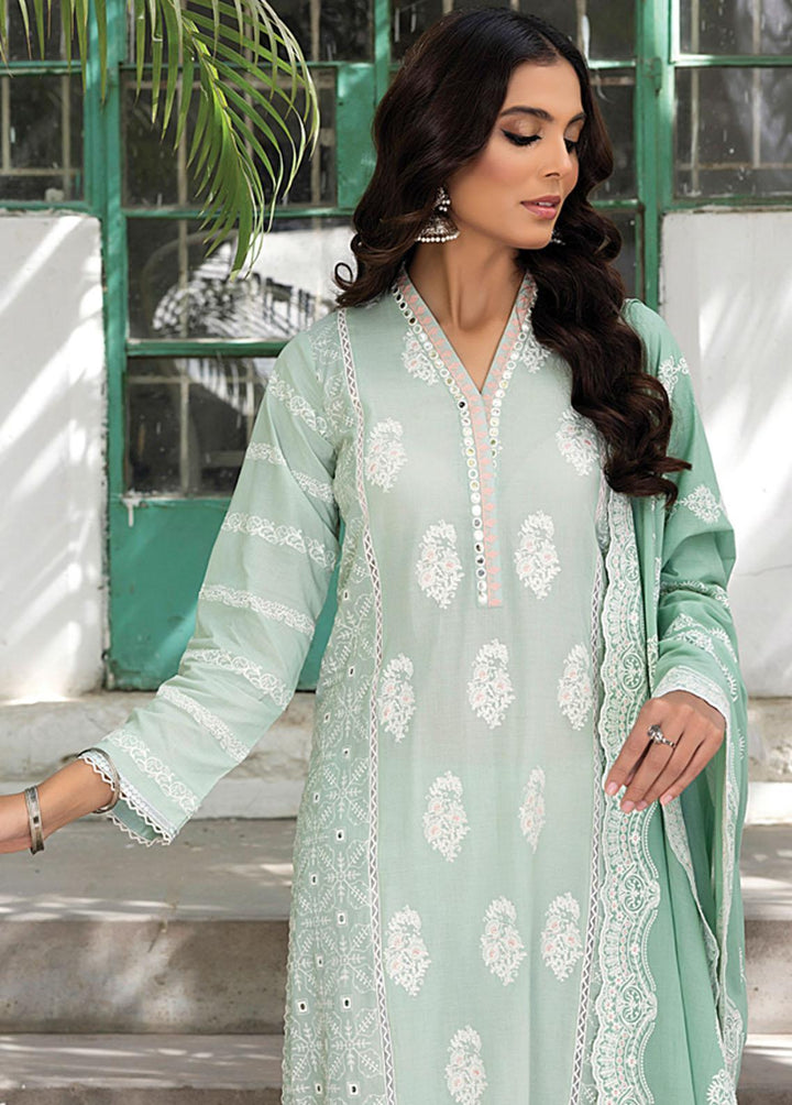 Luckhnowi By Lakhany Embroidered Lawn Suits Unstitched 3 Piece LSM23L LED-0021 - Premium Collection