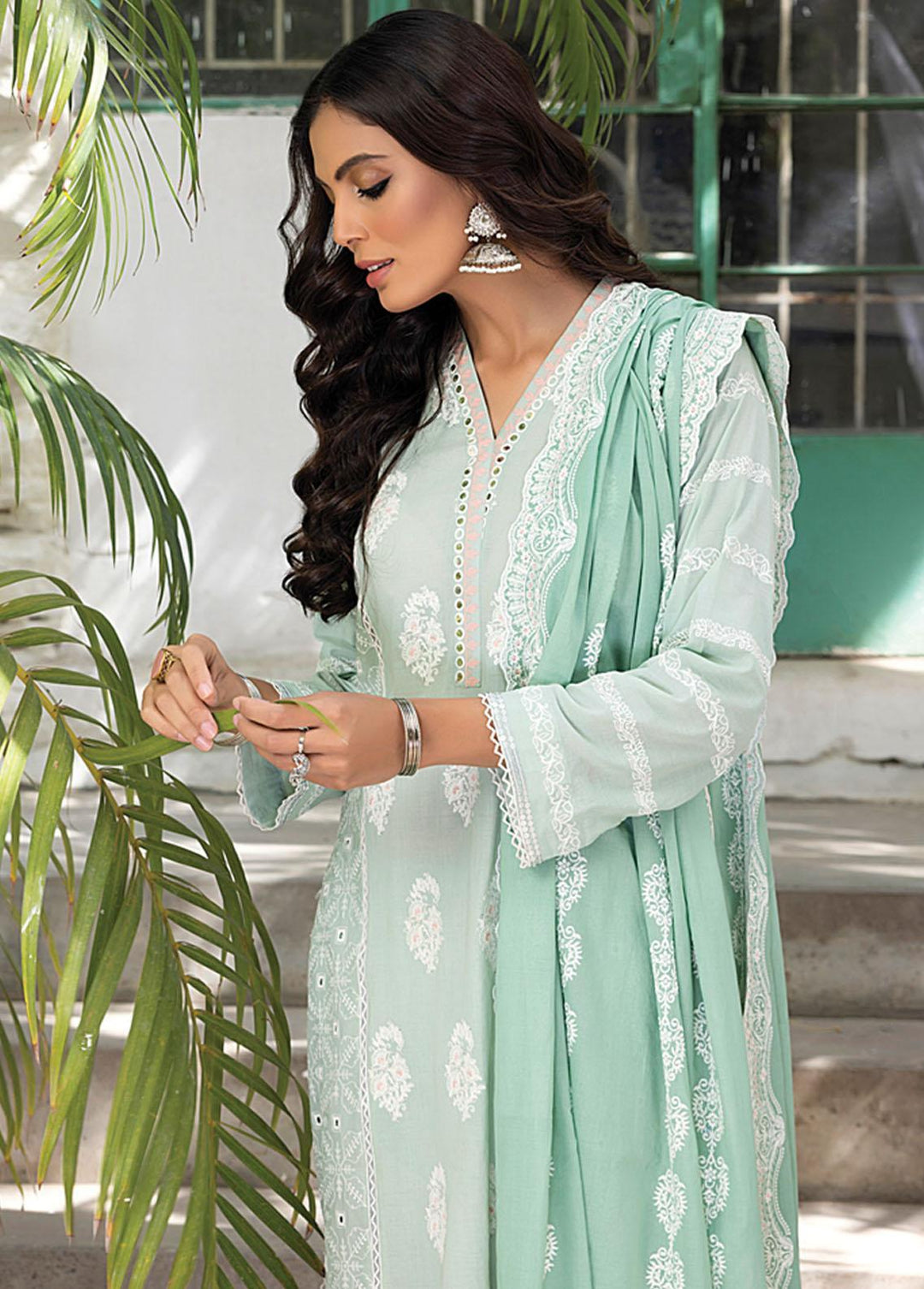 Luckhnowi By Lakhany Embroidered Lawn Suits Unstitched 3 Piece LSM23L LED-0021 - Premium Collection