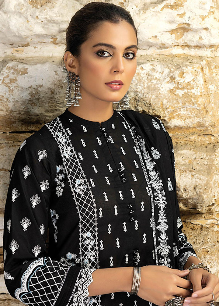 Luckhnowi By Lakhany Embroidered Lawn Suits Unstitched 3 Piece LSM23L LED-0026 - Premium Collection