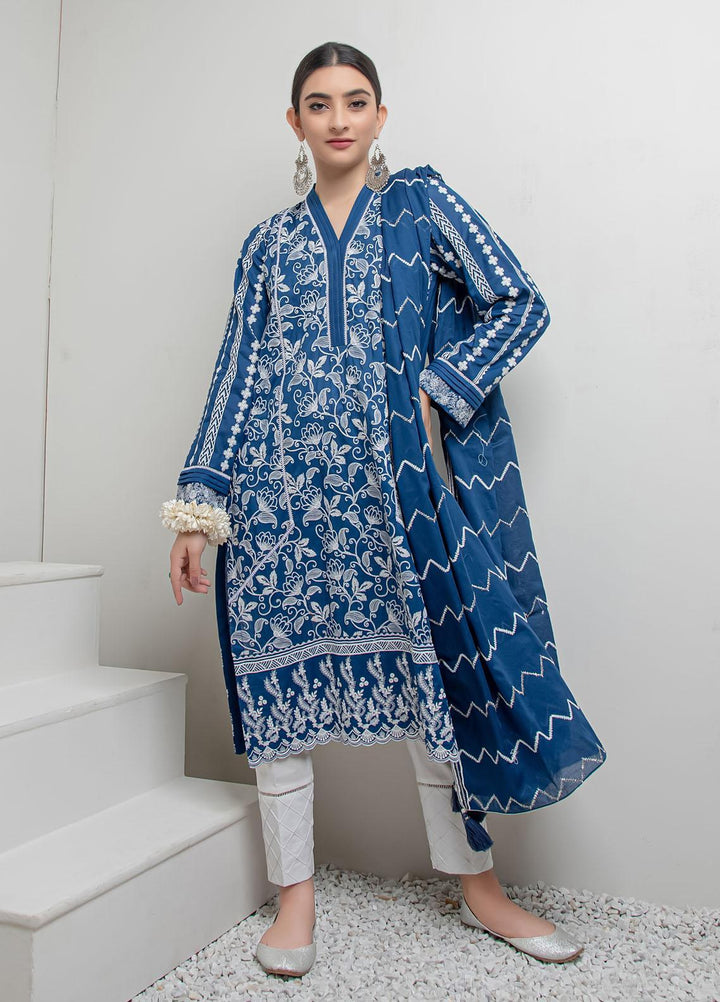 Lakhany Embroidered Lawn Suits Unstitched 3 Piece LSM21LK LEC-8027 - Festive Collection