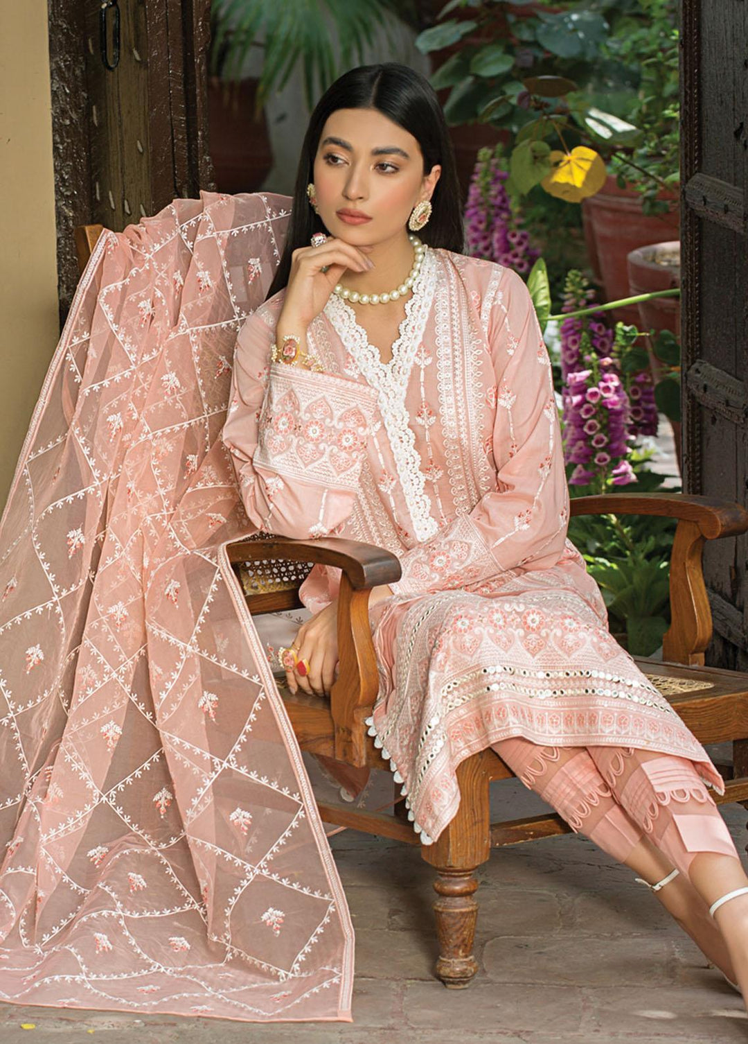 Lakhany Embroidered  Suits Unstitched 3 Piece LSM23LF LED-4012 - Festive Collection