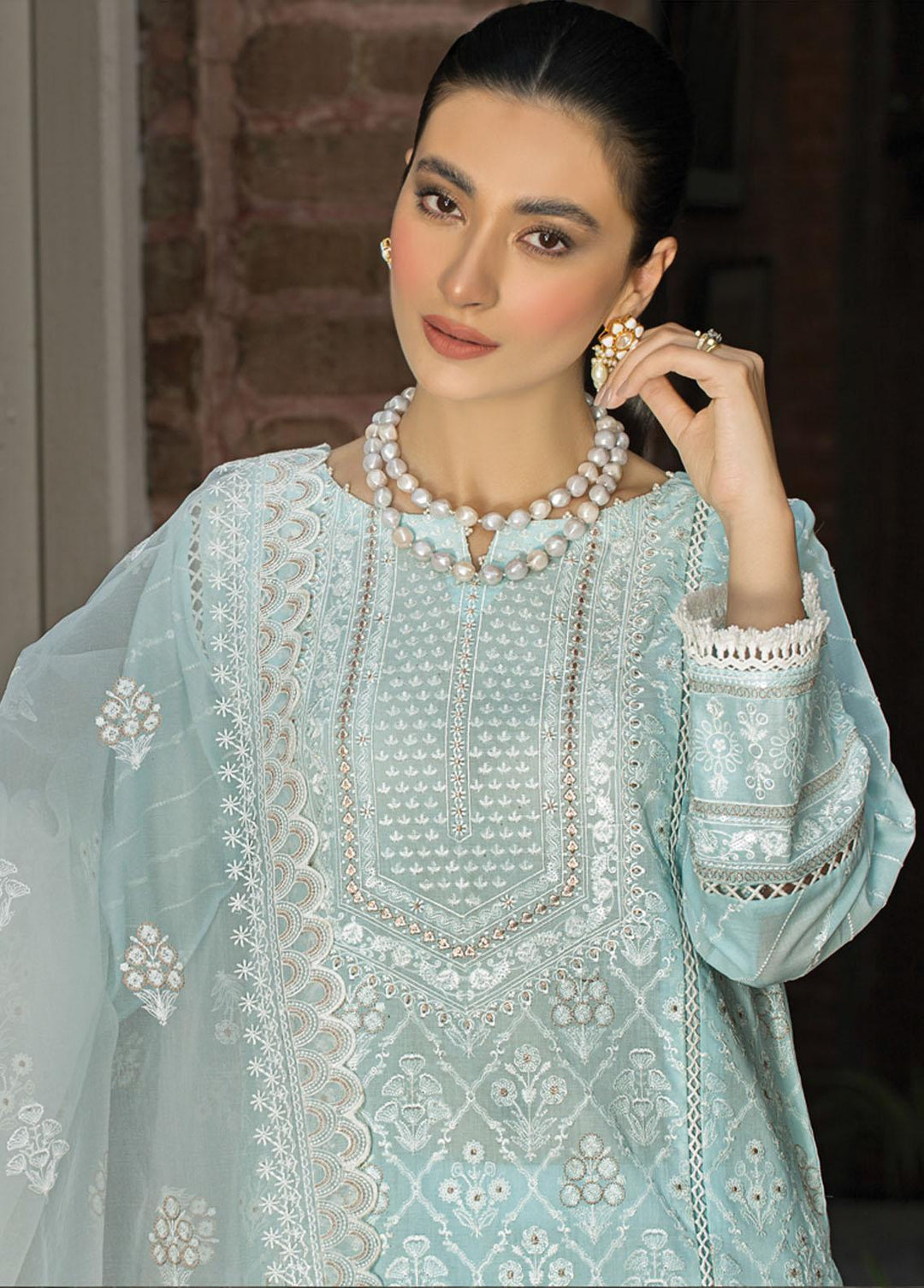 Lakhany Embroidered  Suits Unstitched 3 Piece LSM23LF LED-4013 - Festive Collection