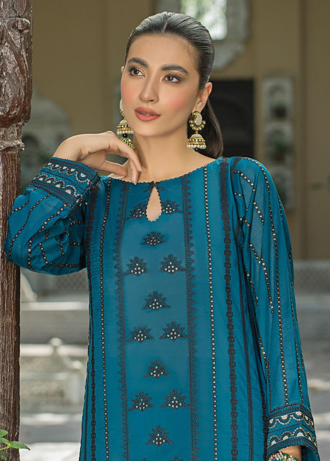 Lakhany Embroidered  Suits Unstitched 3 Piece LSM23LF LED-4014 - Festive Collection