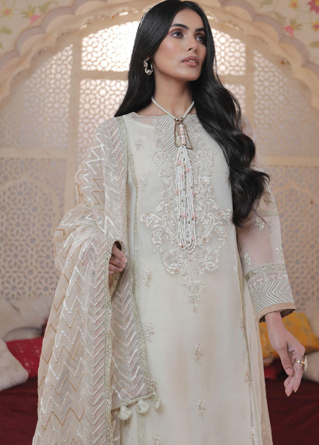 Lakhany Embroidered Organza Suits Unstitched 3 Piece LSM21LE LEC-5021 - Luxury Collection