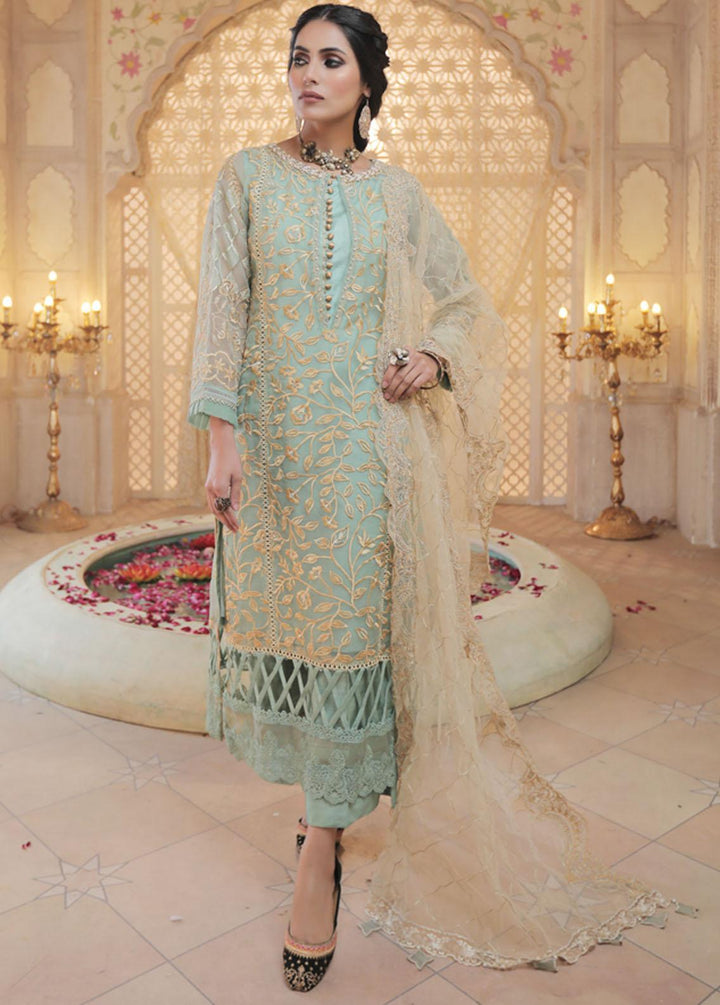 Lakhany Embroidered Organza Suits Unstitched 3 Piece LSM21LE LEC-5025 - Luxury Collection