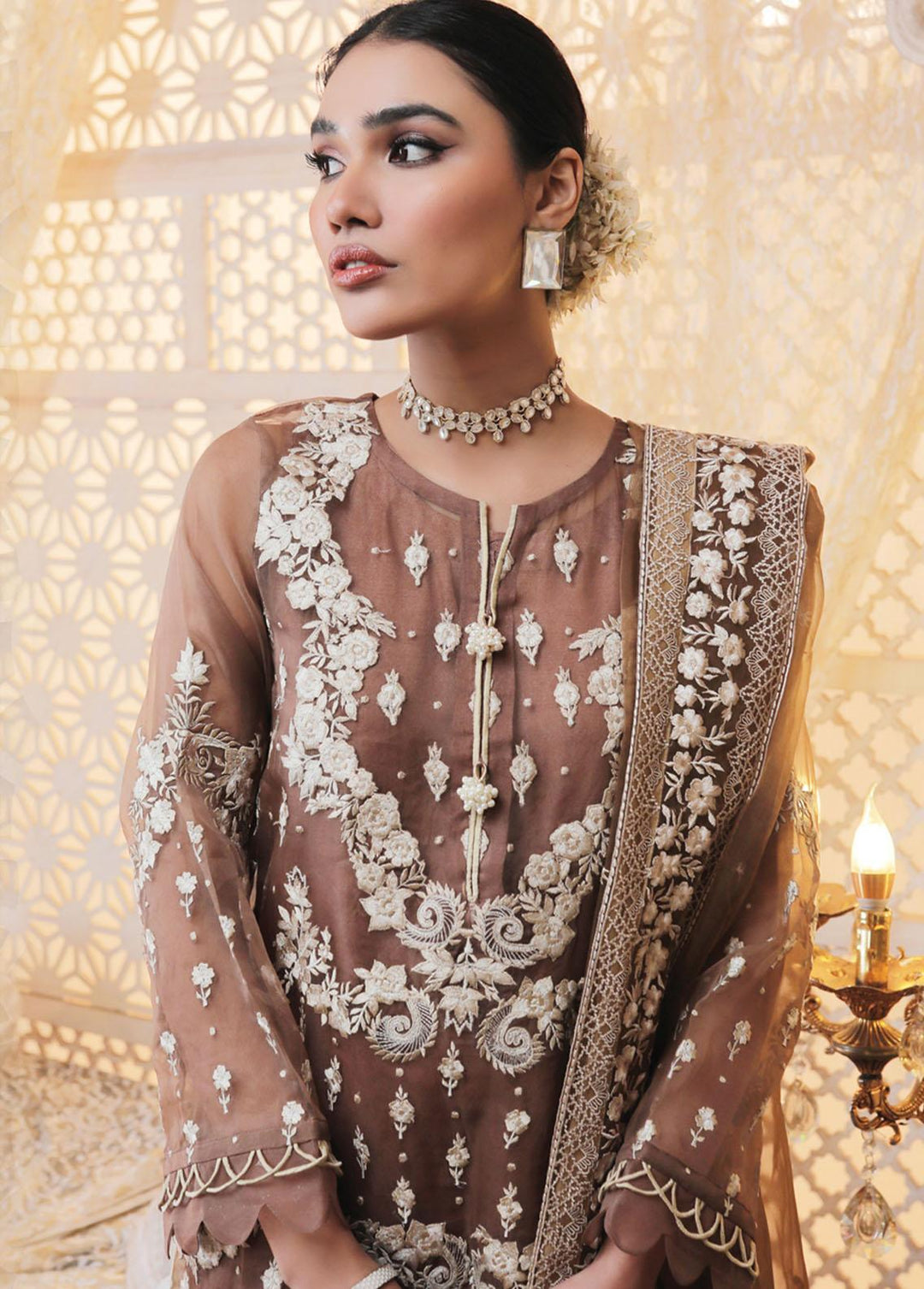 Lakhany Embroidered Organza Suits Unstitched 3 Piece LSM21LE LEC-5026 - Luxury Collection