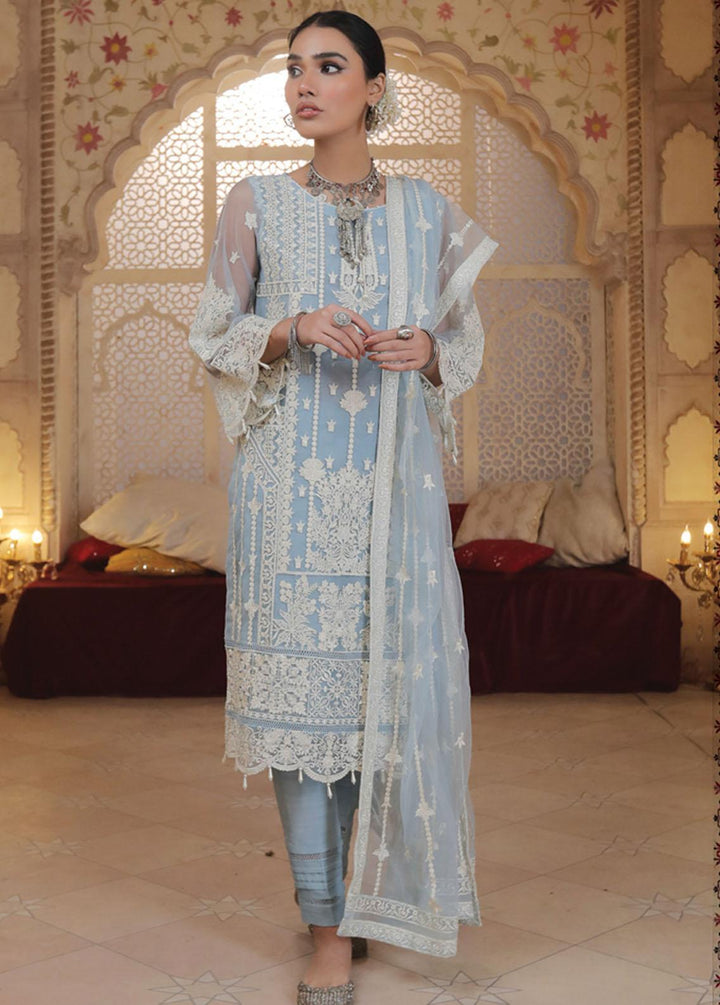 Lakhany Embroidered Net Suits Unstitched 3 Piece LSM21LE LEC-5027 - Luxury Collection