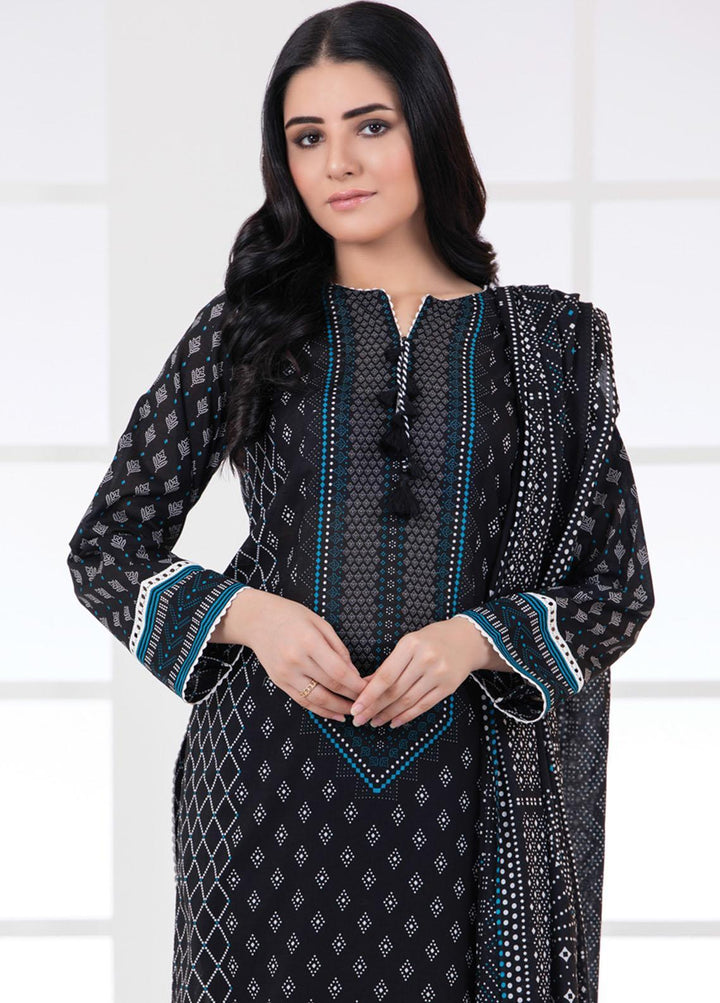 Monochrome By Lakhany Printed Lawn Suits Unstitched 3 Piece LSM22BW MCP-7013 - Black & White Collection