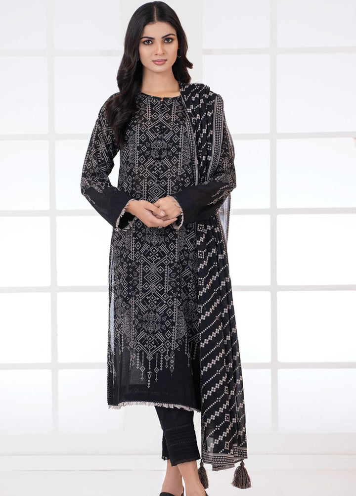 Monochrome By Lakhany Printed Lawn Suits Unstitched 3 Piece LSM22BW MCP-7015 - Black & White Collection
