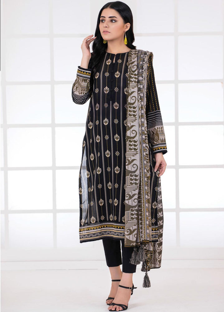 Monochrome By Lakhany Printed Lawn Suits Unstitched 3 Piece LSM22BW MCP-7016 - Black & White Collection