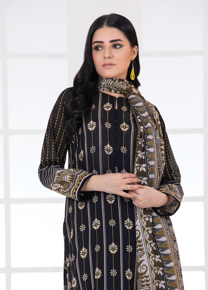 Monochrome By Lakhany Printed Lawn Suits Unstitched 3 Piece LSM22BW MCP-7016 - Black & White Collection