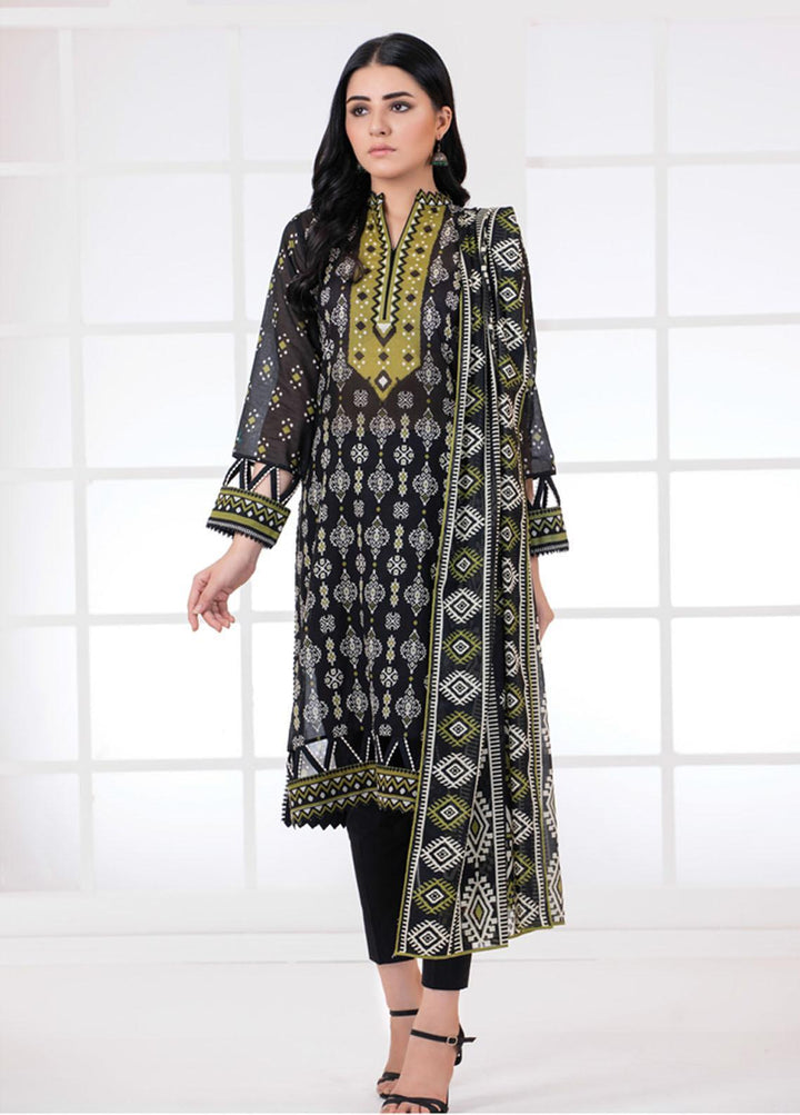 Monochrome By Lakhany Printed Lawn Suits Unstitched 3 Piece LSM22BW MCP-7017 - Black & White Collection