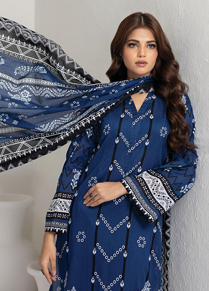 Lakhany Printed Lawn Suits Unstitched 3 Piece LSM23MC LG-EA-0489 - Summer Collection
