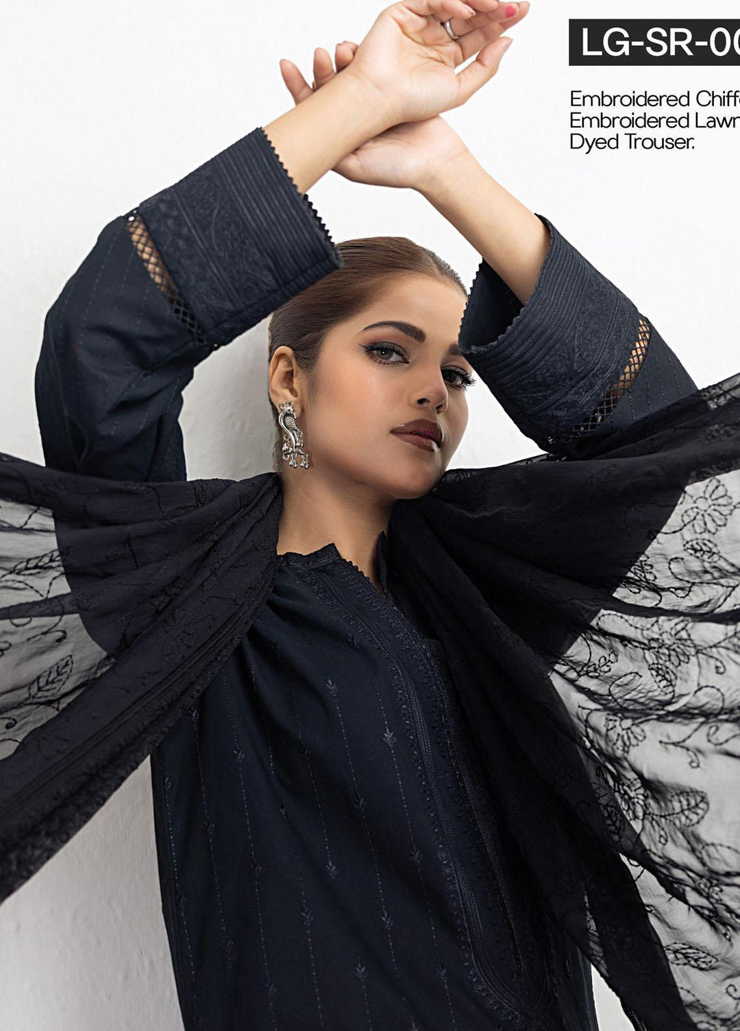 Lakhany Embroidered Lawn Suits Unstitched 3 Piece LSM23MC LG-SR-0014 - Summer Collection