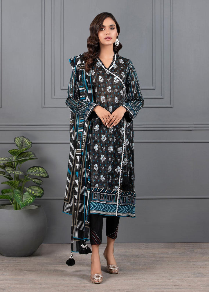 Monochrome By Lakhany Printed Lawn Suits Unstitched 3 Piece LSM21M 7012 - Summer Collection