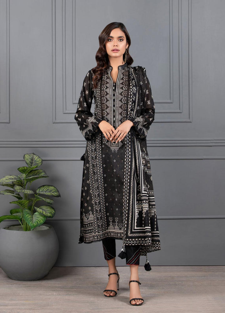 Monochrome By Lakhany Printed Lawn Suits Unstitched 3 Piece LSM21M 7014 - Summer Collection