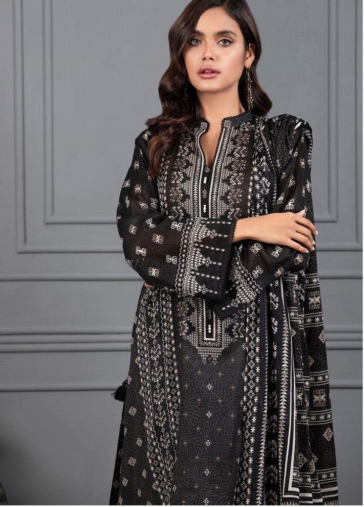 Monochrome By Lakhany Printed Lawn Suits Unstitched 3 Piece LSM21M 7014 - Summer Collection