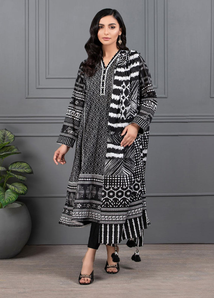 Monochrome By Lakhany Printed Lawn Suits Unstitched 3 Piece LSM21M 7015 - Summer Collection