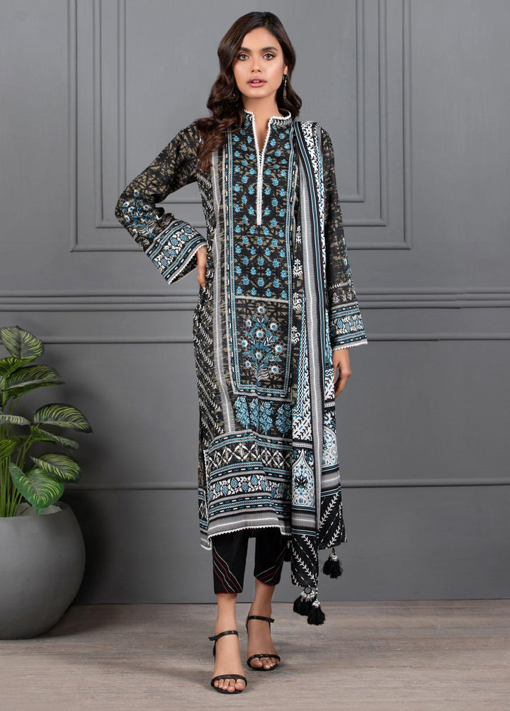 Monochrome By Lakhany Printed Lawn Suits Unstitched 3 Piece LSM21M 7016 - Summer Collection