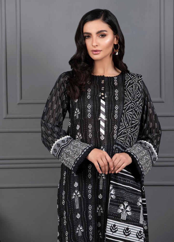 Monochrome By Lakhany Printed Lawn Suits Unstitched 3 Piece LSM21M 7017 - Summer Collection
