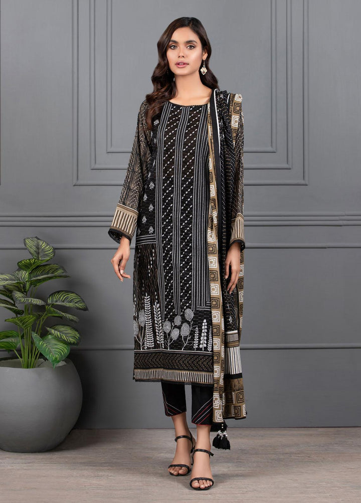 Monochrome By Lakhany Printed Lawn Suits Unstitched 3 Piece LSM21M 7018 - Summer Collection