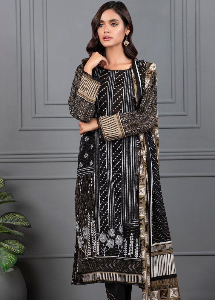 Monochrome By Lakhany Printed Lawn Suits Unstitched 3 Piece LSM21M 7018 - Summer Collection