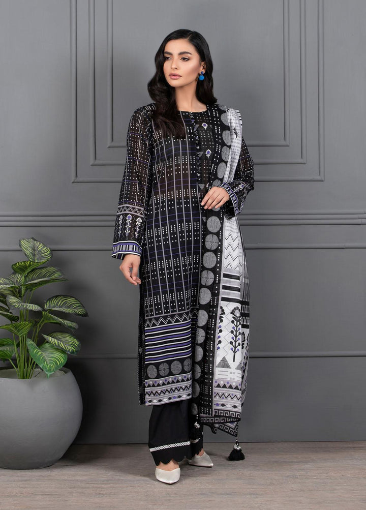 Monochrome By Lakhany Printed Lawn Suits Unstitched 3 Piece LSM21M 7019 - Summer Collection