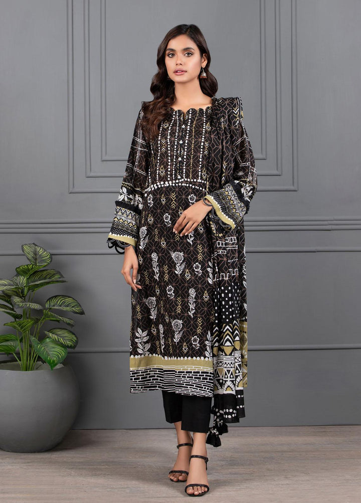 Monochrome By Lakhany Printed Lawn Suits Unstitched 3 Piece LSM21M 7020 - Summer Collection