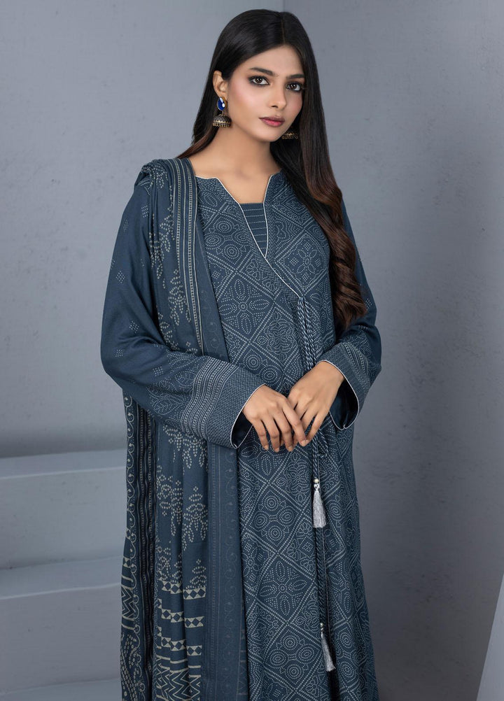 Lakhany Printed Pashmina Suits Unstitched 3 Piece LSM21PSH PPC-301-C - Winter Collection