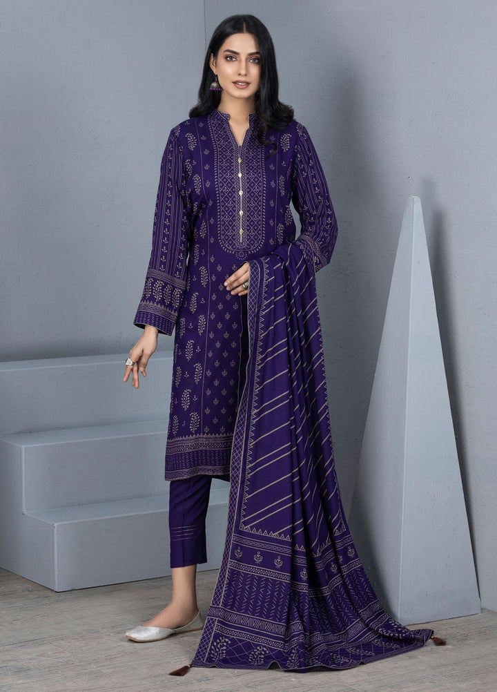 Lakhany Printed Pashmina Suits Unstitched 3 Piece LSM21PSH PPC-304-C - Winter Collection